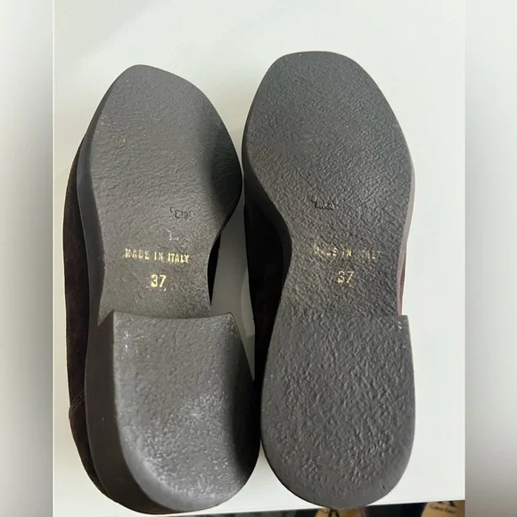 RARE VINTAGE Joan Helpern Brown Suede Laced Loafers Derbys 90s Y2K Joan & David - Picture 9 of 11